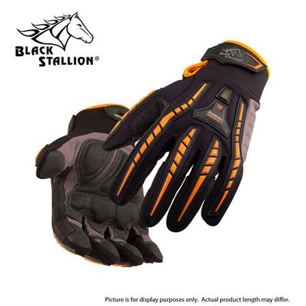 ToolHandz Anti-Vibration Synthetic Leather Mechanics Gloves black stallion, bsx, revco
